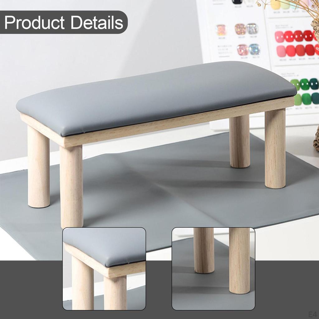 Arm Rest for Nails Manicure Hand Stand Wood Nail Salon Manicurist Armrest