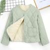 Chinese Women's Fashion Cotton-padded Jacket Warm Liner Mother Outfit Winter Home Cotton-padded Jacket with Fleece Integrated Casual Jacket