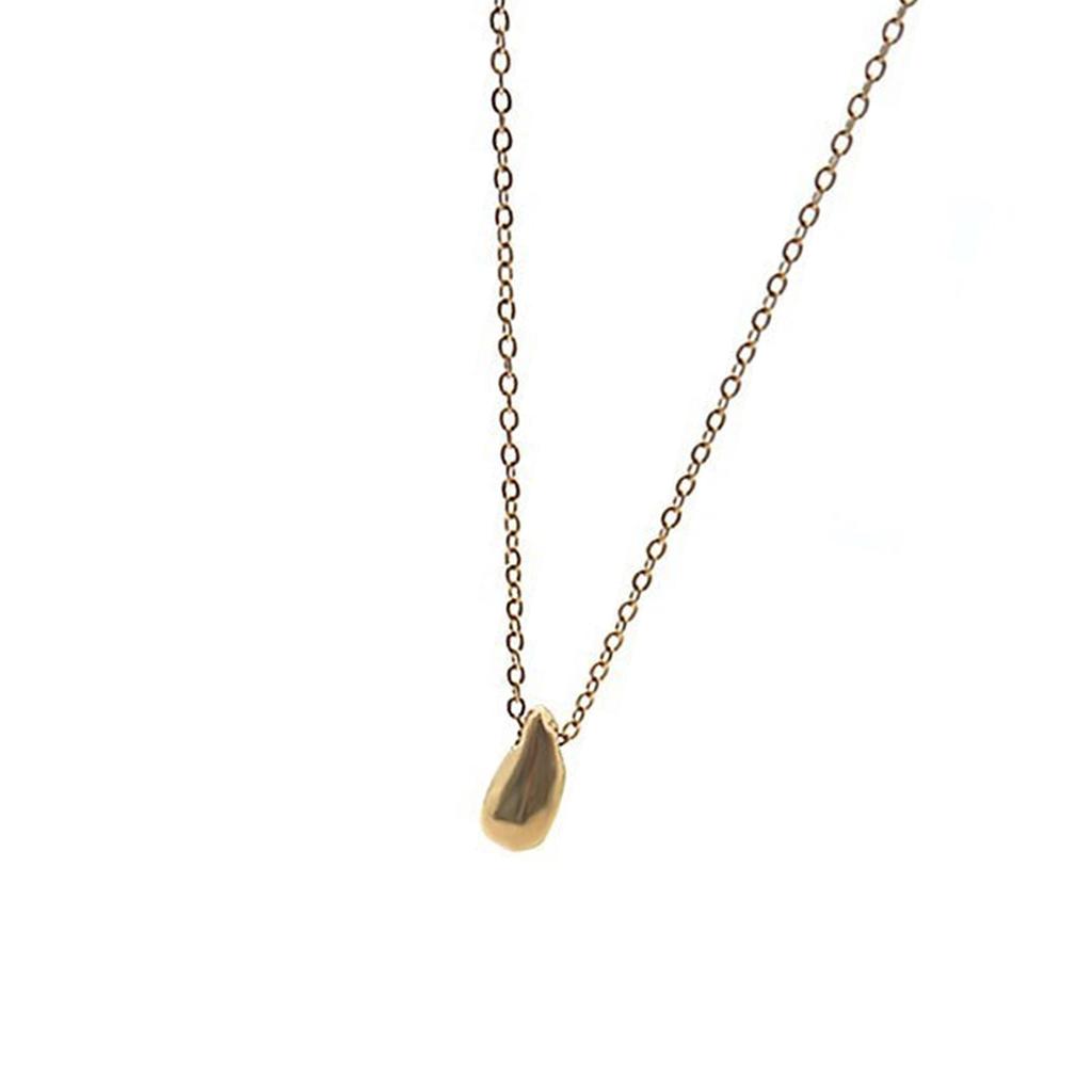 Women Necklace Gold or Silver Plated Waterdrop Pendant Jewelry Gift for Girls and Ladies 40+5cm Chain Length