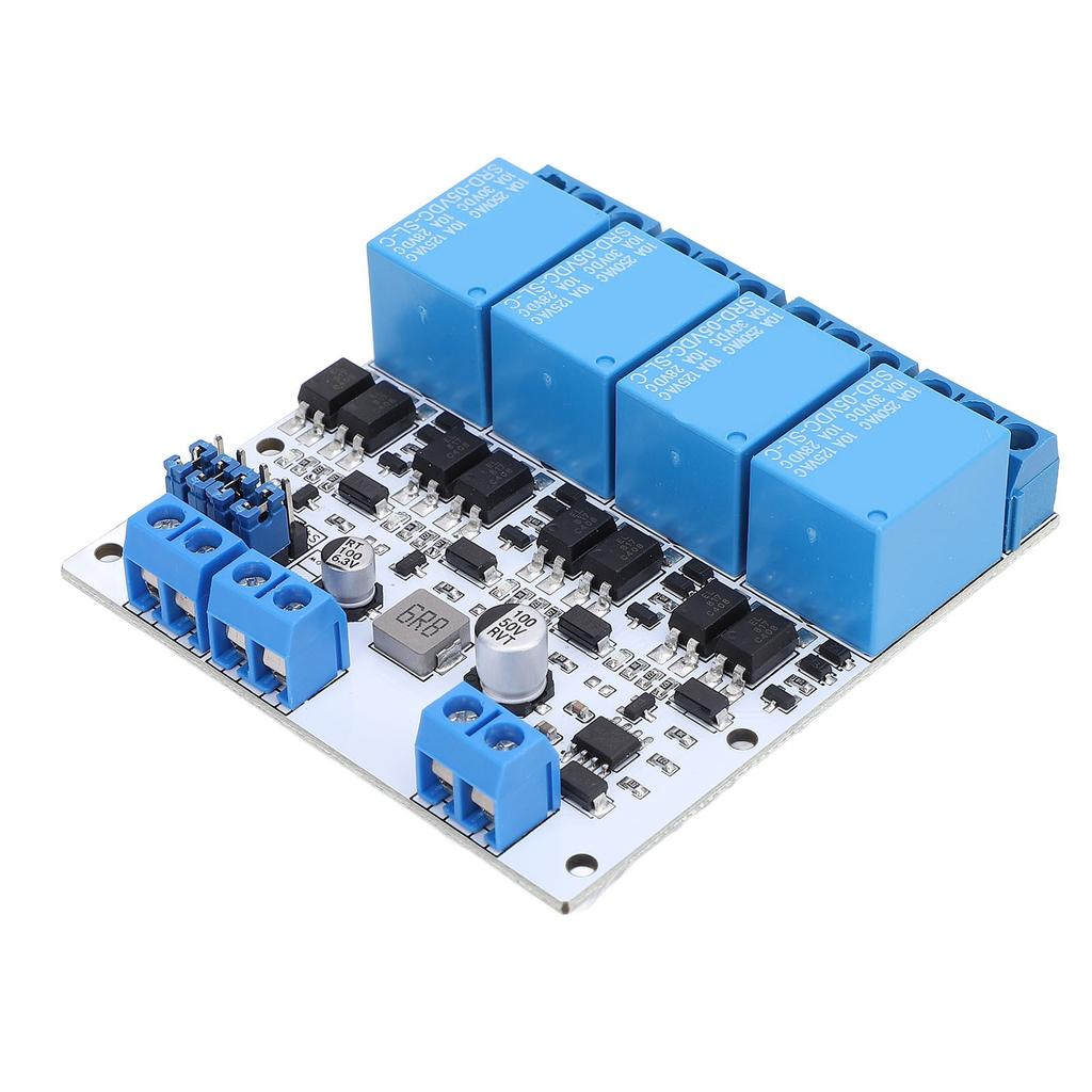 Adjustable GPIO Relay Module with Optocoupler PCB 4 Channel High Low Level Control Strong Driving