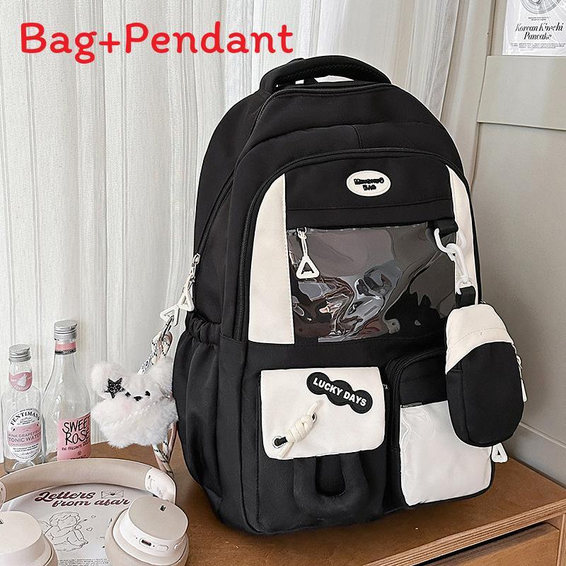 Sweet Girl Backpack With Fabric For School Use