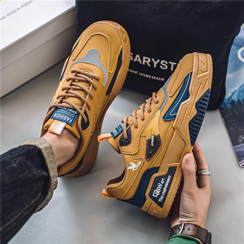 Męskie buty sportowe casualowe sneakersy w stylu ulicznym studenckie oversize czarne buty do skateboardingu