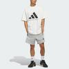 adidas Basketball Logo Short Sleeve T-Shirt Off White Unisex JZ9528