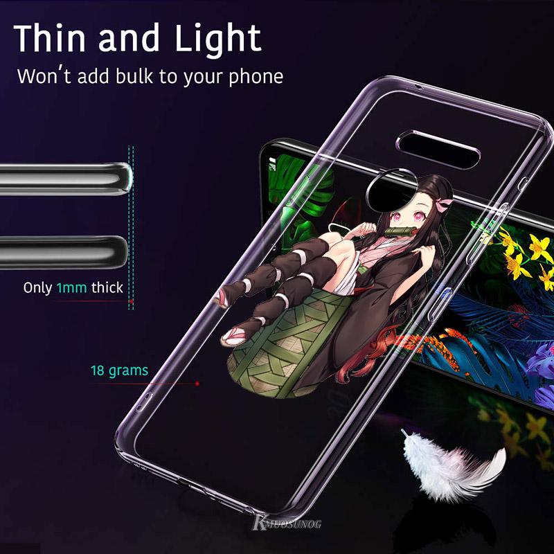 Forša Kimetsu No Yaiba priekš LG K92 K52 K62 K22 K71 K61 K51S K41S G8 G8S G8X V35 V50 V40 V50S V60 Q60 tālruņa futrālis