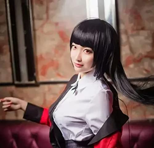 Formemory Kakegurui Cosplay Jabami Yumeko Cosplay Costume, 6-Piece Set, High-Quality Costume for Women, High School and Junior High School Students (X