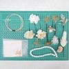 Lomeri Perlen Haarschmuck Trockenblume Volljährigkeitsfeier Abschlussfeier Hochzeit Hakama x P24 [Lomeri] (Goldene Perle)