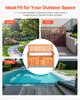 Outdoor Storage Bench, 2-Person Wooden Storage Bench, 125L Deck Box with Side Handle, Supports up to 320 kg, Weatherproof Outdoor Seating & Porch