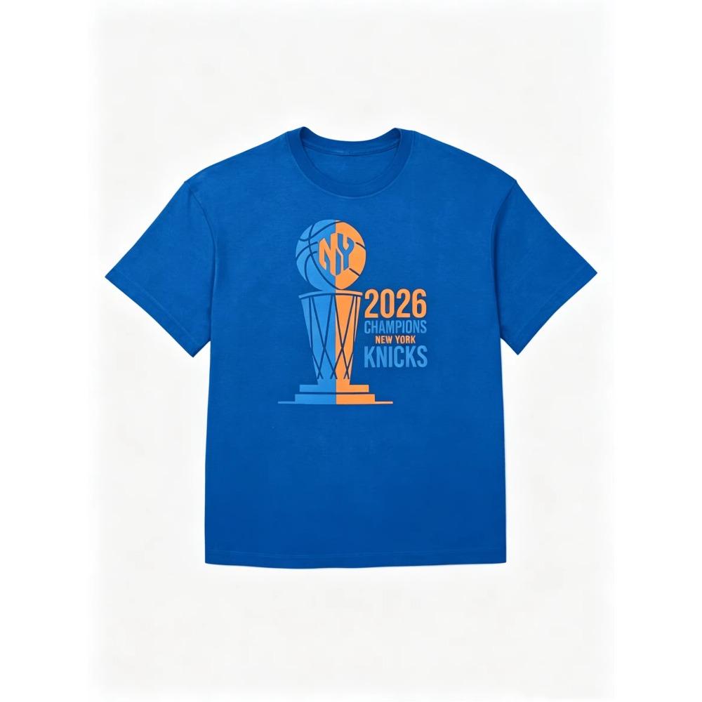 2026 NY Knicks Champions New York Knicks Finals Collection Fans T-Shirt Summer New Men Women Cotton Oversized Unisex Harajuku High Quality