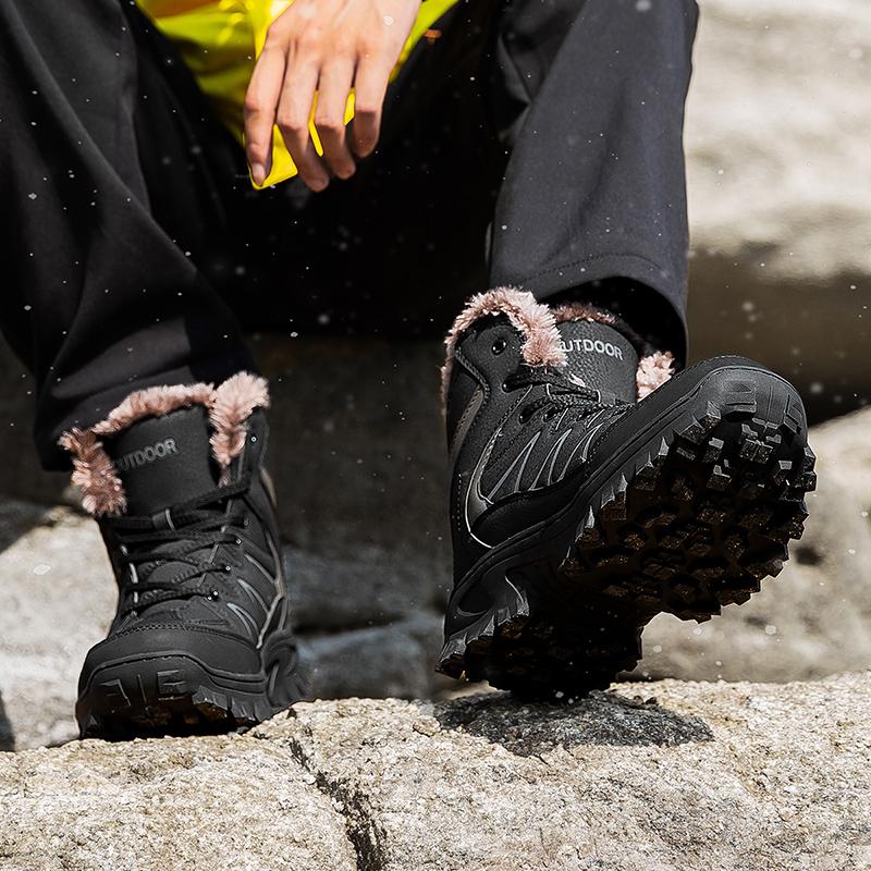 Осень/Зима Большие размеры Высокие зимние ботинки Водонепроницаемые уличные ботинки — фото 13