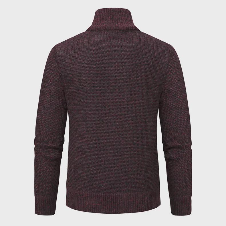 2023 Men's Korean Style Knit Sweater Jacket with Stand-Up Collar