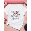 European Size MAMA BEAR Floral Design Women's Plus Size Sports Short Sleeve T-Shirt