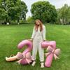 Pink Bowknot Number Balloon 40Inch Oversize Aluminum Foil Balloon Decoration For Kids Birthday Anniversary Wedding
