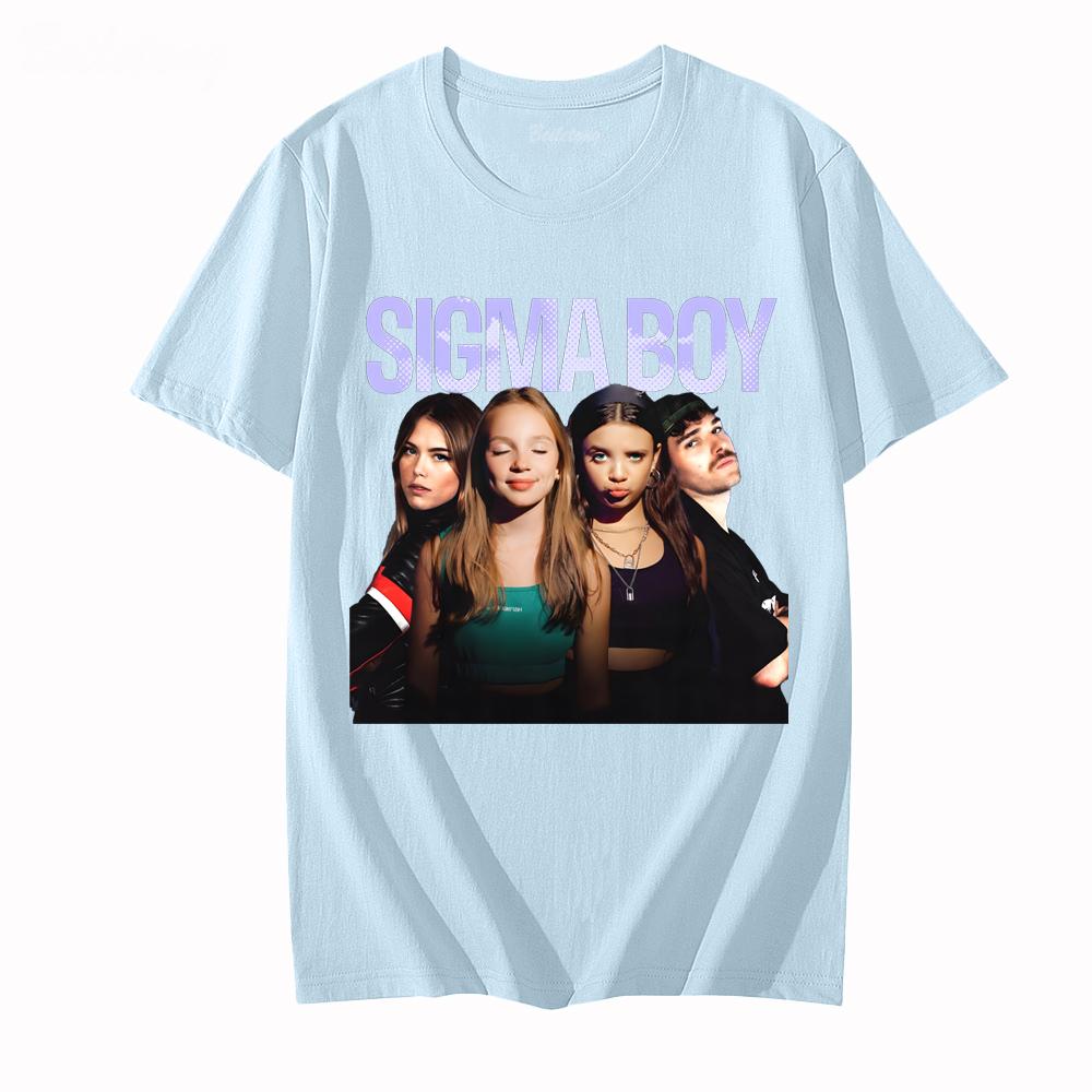

Футболка с принтом SIGMA BOY, летняя футболка с графическим принтом, повседневные майки в стиле хип-хоп, удобные хлопковые топы, мягкая футболка с коротким рукавом S
