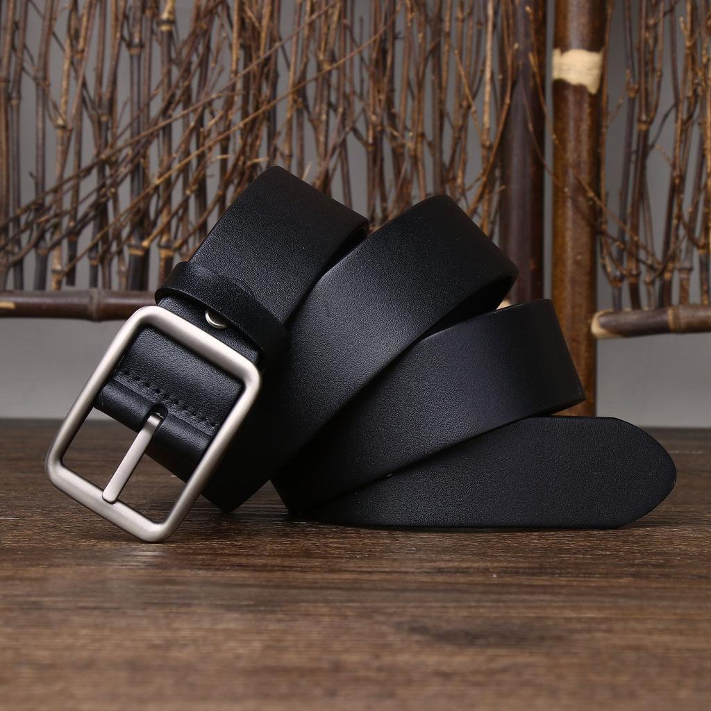 Gürtel Herren Minimalistisch Leichter Luxus Business Echtes Rindsleder Oberfläche Mode Lässig Allround Jugend Formelle Kleidung Anzughose Gürtel