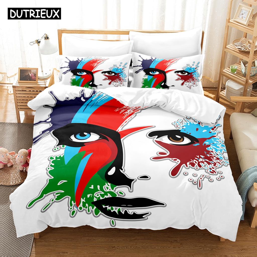 3D David Bovie Bedding Sets Duvet Cover Set With Pillowcase Twin Full Queen King Bedclothes Bed Linen