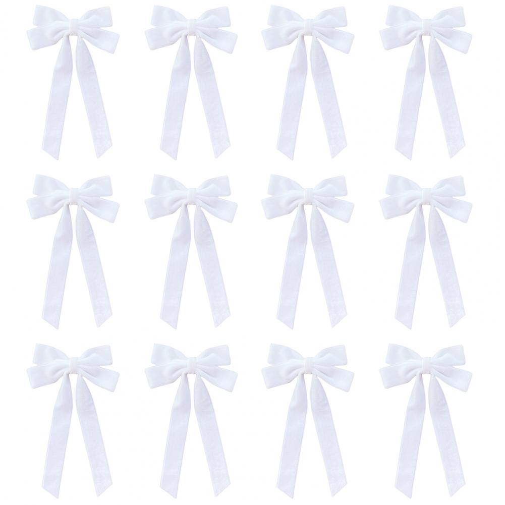 Christmas Ribbon Decoration Rustic Vintage Christmas Velvet Bows for Diy Crafts Tree Decoration Set for Thanksgiving
