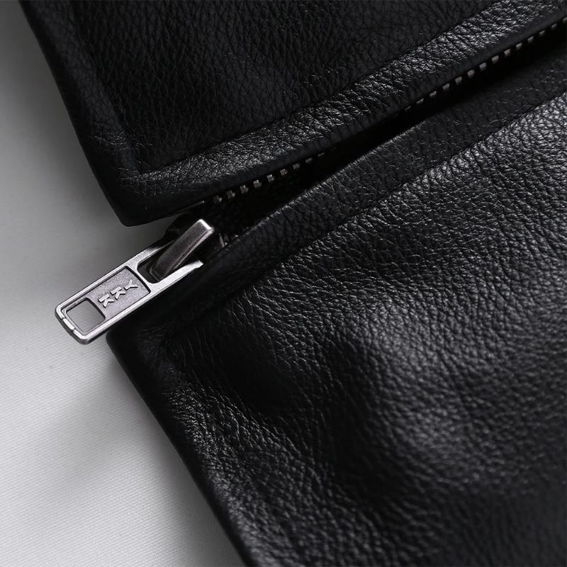 Chinese Size Men's Genuine Leather Jacket 100% Natural Cowhide Leather Coat Men Skin Clothing Autumn Spring Asian Size S-6XL