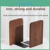 Black Walnut Wooden Bookend With Movable Design For Office Desk Organization