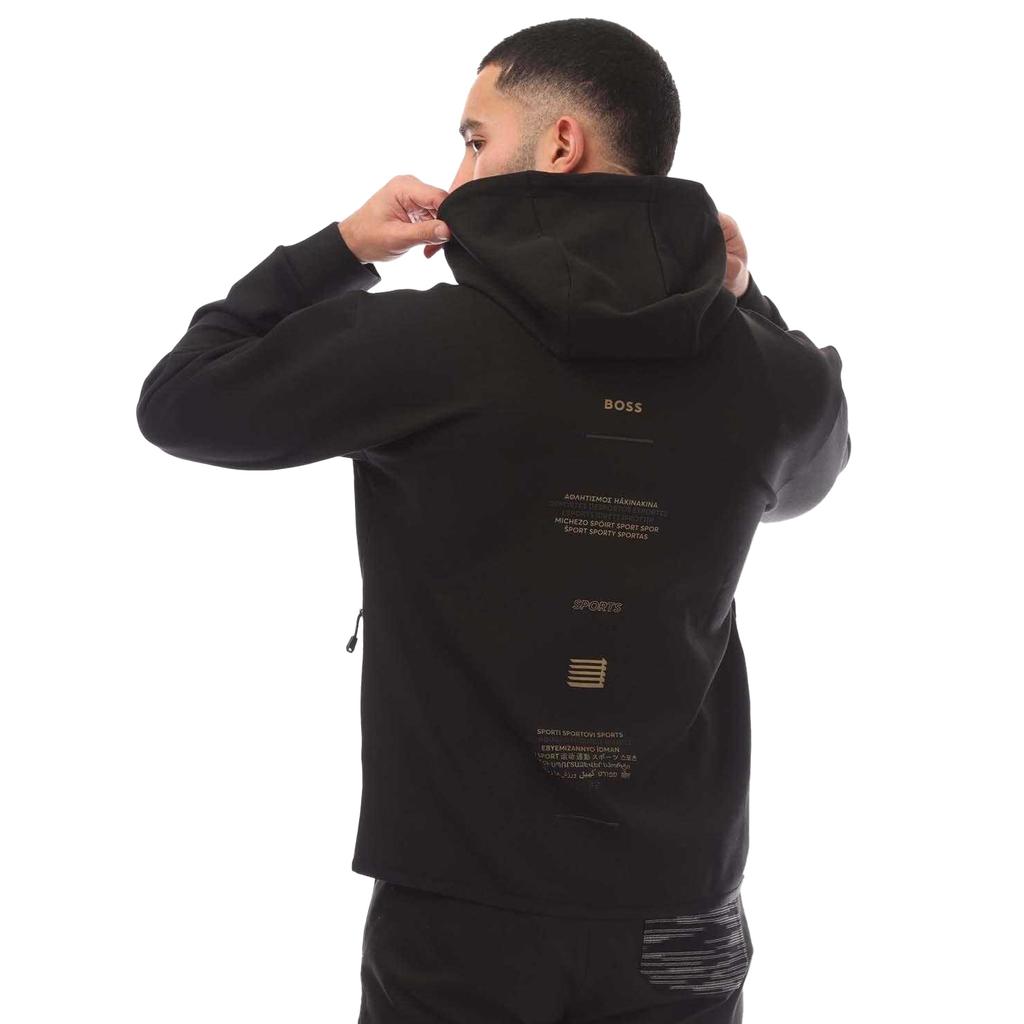 Boss Mens Artwork Full Zip Hoodie