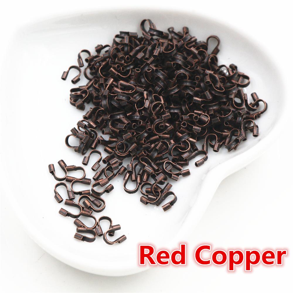 100pcs/lot 4.5x4mm Wire Protectors Wire Guard Guardian Protectors Loops U Shape Accessories Clasps Connector For Jewelry Making