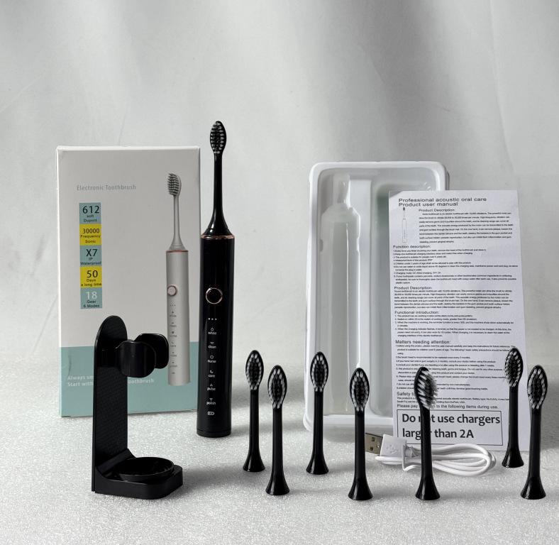 Sonic Couple Electric Toothbrush X-18: 6-Speed Soft Bristle Smart Brush for Adults