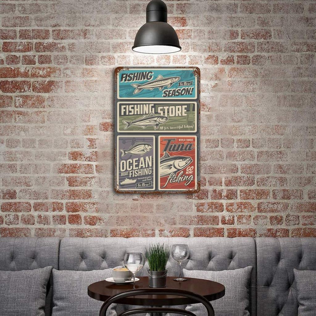 1PC Vertical Retro Weathered Patina Tin Wall Sign, 20x30cm or 30x40cm, Vintage Metal Poster for Restaurant Bar Home Cafe or Garage Decoration