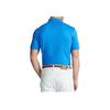 Polo Ralph Lauren Einfarbig Logo Bestickt Pullover Straight Fit Kurzarm Poloshirt Herren Oberteile Blau 710660606-063
