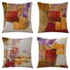 Pillow Cover Home Furnishing Sofa Waist Cushion Cushion Abstract Pillow Geometric Oil Paint Car Neck Protector
