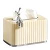 Tissue Box Holder Large Opening Auto Lifting Spring Home Tissue Dispenser for Bathroom Vanity