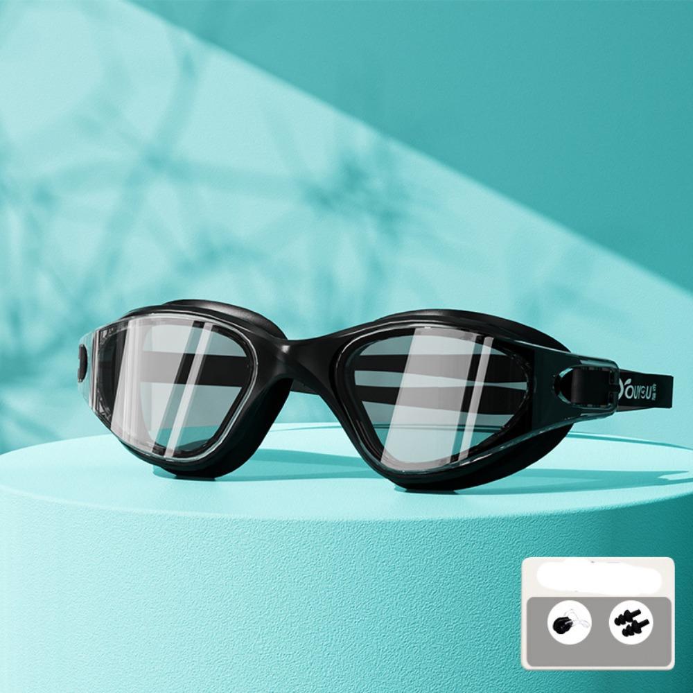 with Nose Clip Adult Swimming Goggles Set Anti-fog Diving Eyewear  Water Sports