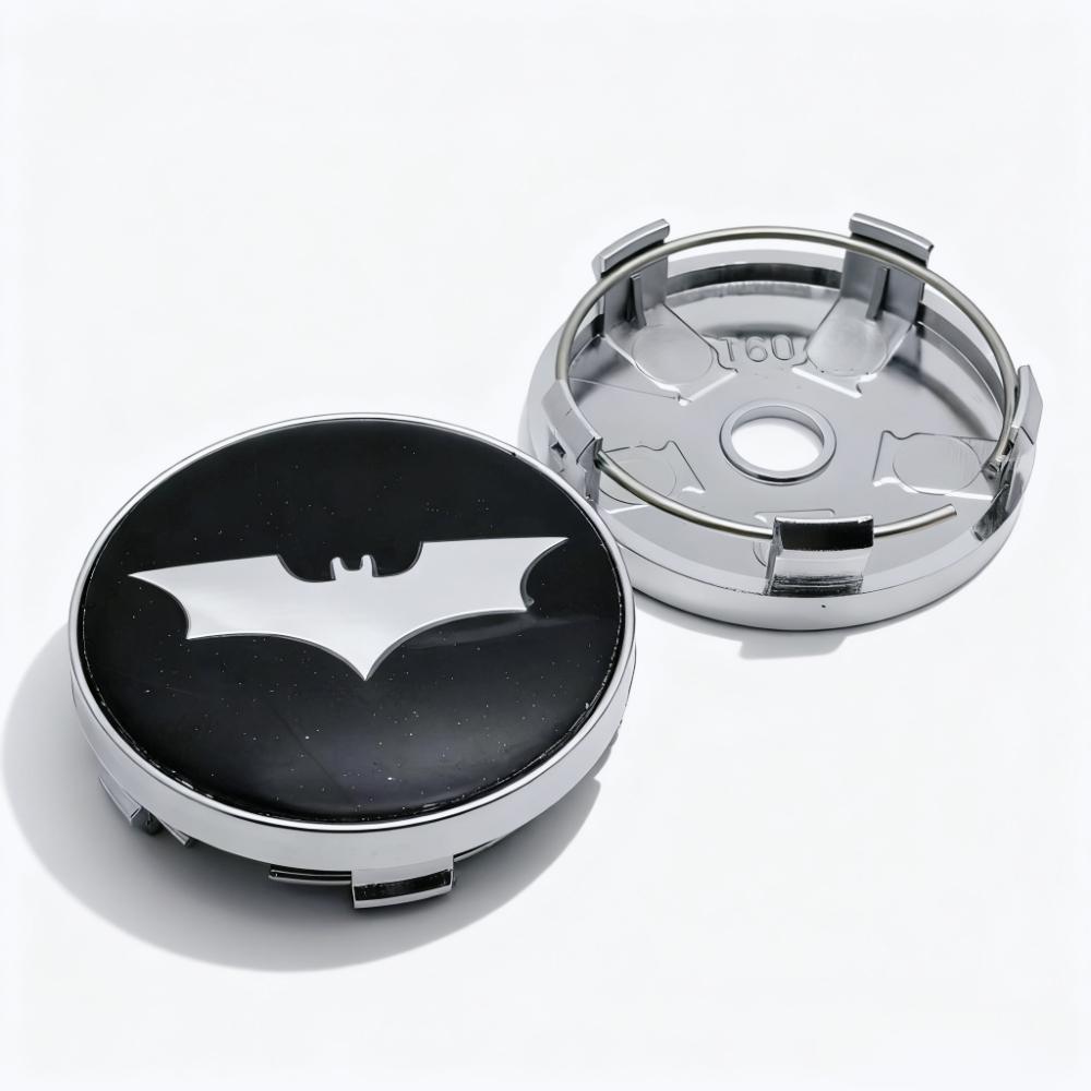 4pcs BAT Logo Emblem Badge Car Wheel Center Caps O.D 60MM I.D 56MM Wheels Hub Cap Rim Hubcaps Dust Cover Replace Car Accessories