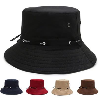 Fisherman's Hat, Dustproof and Breathable Hat Men's Travel Fashion Top Hat Rope Wearing Sun Protection and Sunshade Hat