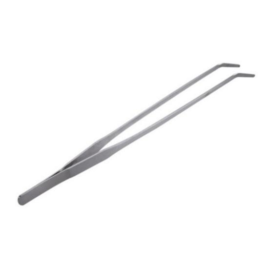 Yousheng 2Pcs Aquarium Tweezers Stainless Steel Reptile Feeding Tongs Long Straight And Curved Tweezers Lizards Bearded Dragon Snake Tank Accessories