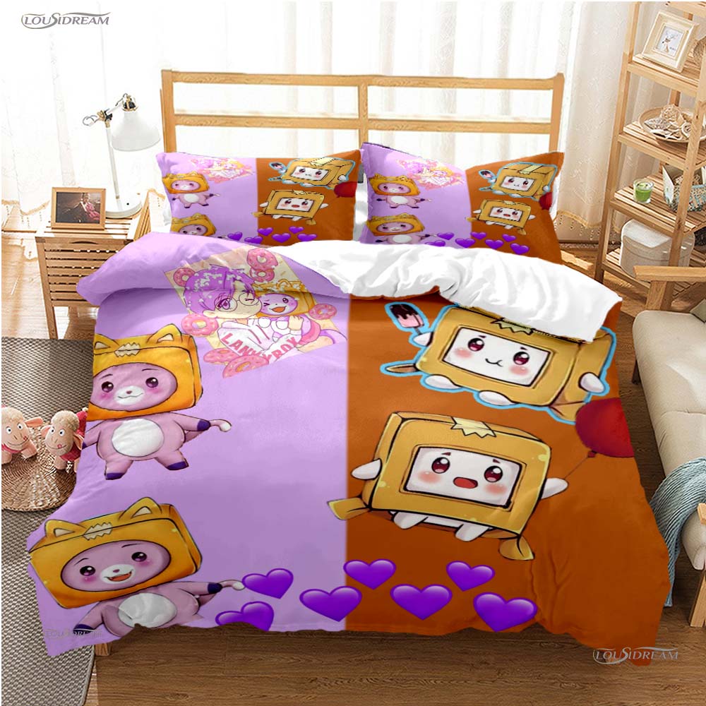 Box Cartoon Casal All Season Duvet Cover Comforter Bedding Sets Soft Quilt Cover And Pillowcases Boys Single/Double/Queen/King