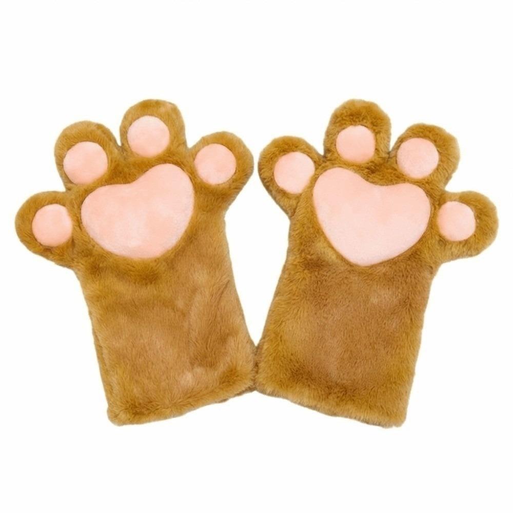 Thicken Plush Cat Paw Gloves Cartoon Cat Claw Mittens Kawaii Cosplay Costume Gloves Club
