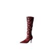 2025 Autumn New Pointed High Boots Stiletto Knight Women's Boots European and American Fashion High-heeled Boots