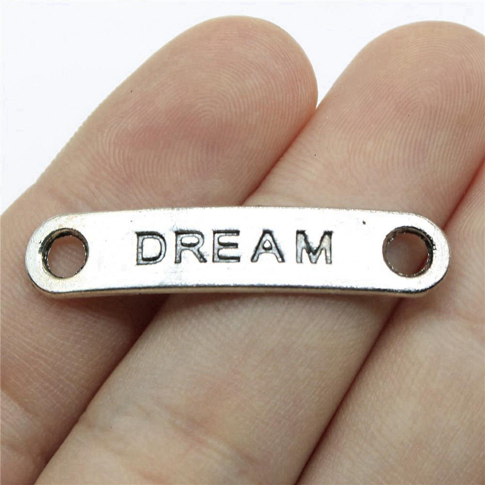 Letter Plate Connectors Alphabet A-Z Antique Bronze Zinc Alloy Jewelry Making Craft Parts DIY Connect Parts