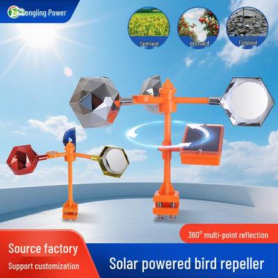Solarbetriebener Reflektierender Vogelabwehrer für Obstplantagen, Fischteiche und Ackerland