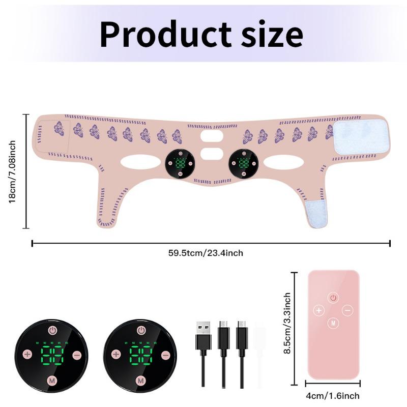 1PACK EMS Micro Current Low Frequency Pulse Massager Intelligent Thin Face Bandage Beauty Instrument v Face Beauty Mask
