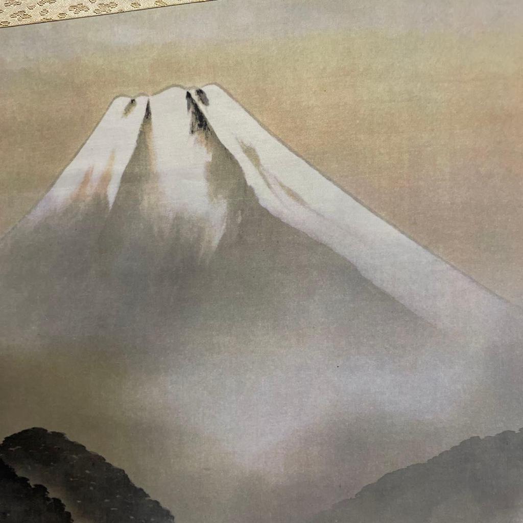 Used Hanging Scroll, Mt. Fuji, Ink Wash Painting, Landscape Painting, Lucky Charm, Japanese Room, Interior