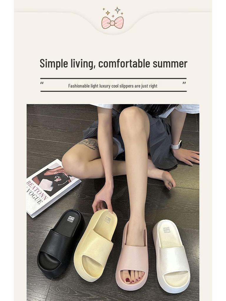 2024 Women's Thick-Soled Height-Boosting Slippers - Summer Outdoor Casual Versatile Beach Comfort Slippers