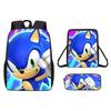 Children Cartoon Pattern Breathable Backpack Three Piece Set