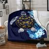1pc Sea Turtle Lightweight Flannel Blanket, Comfortable and Warm Blanket, for Office and Camping Sofa Bed054