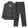 Men's Artistic Cardigan Pajama Set - Spring & Autumn Styles with Long Sleeves and Pants, Plus Size Available