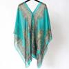 Long Sunscreen Thin Large Scarf Breathable Seaside Vacation Cloak Big Printed Flower Shawl  Beach
