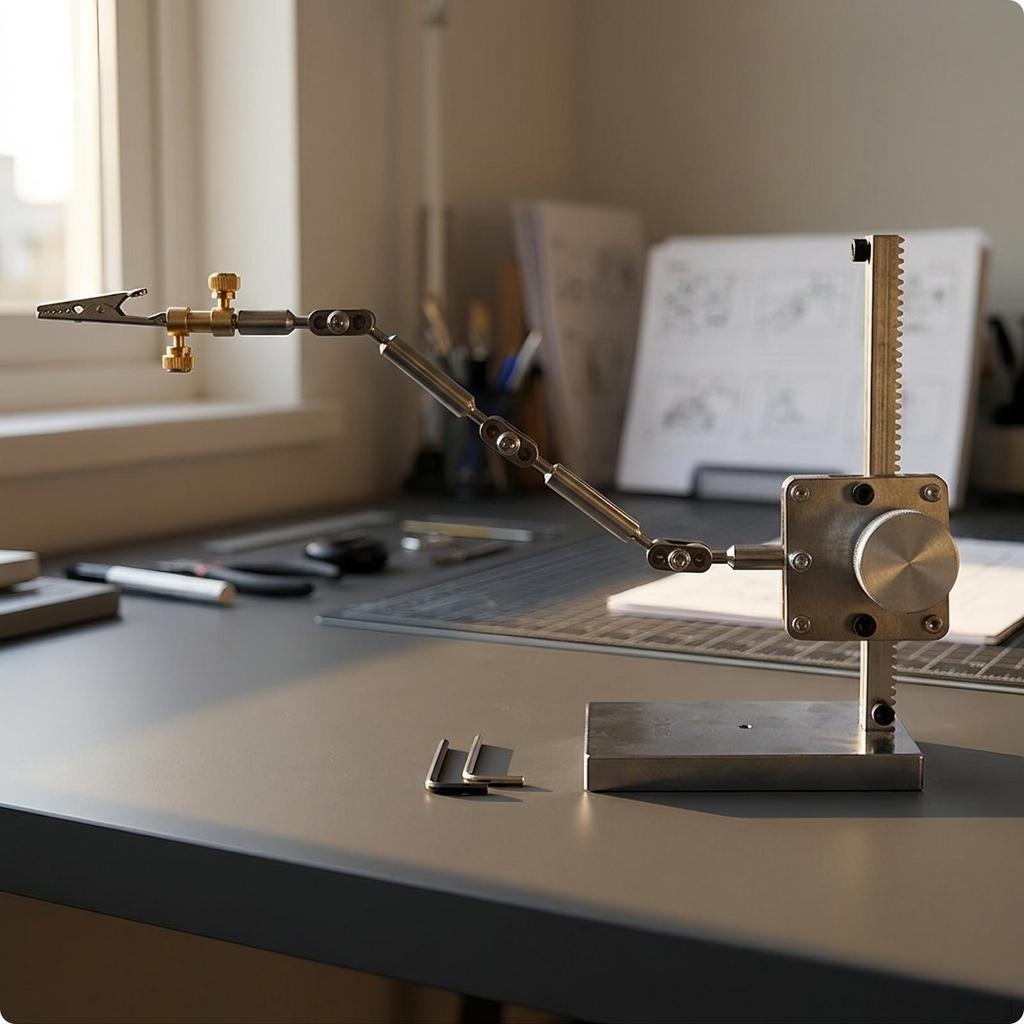 Clamp Head Support with Multi-axis Arm for Precise Positioning