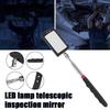 Inspection Mirror with LED Lighting 360° Telescopic Detection Lens Square Retractable Car Engine Chassis Mechanic Repairing Tool