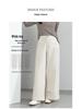 Xin Ge Women's Spring Tencel Cotton High Waist Wide Leg Pants with a Lazy Style Design