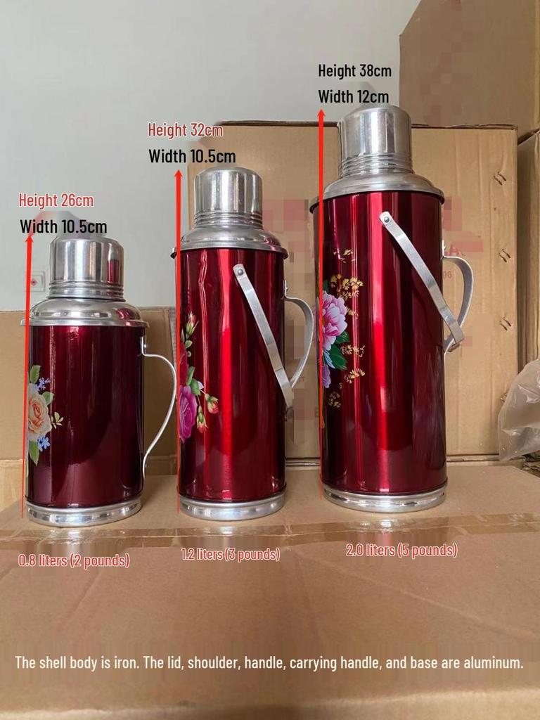 Vintage Chinese-Style Hot Water Bottle: Classic Handheld Thermos for Home & Wedding