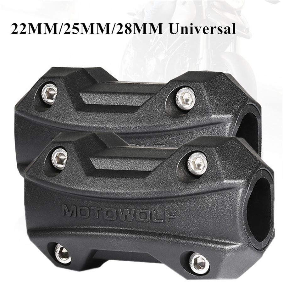 Pair Motorcycle Engine Guard Crash Bar Bumper Protector Decor Block 22/25/28mm
